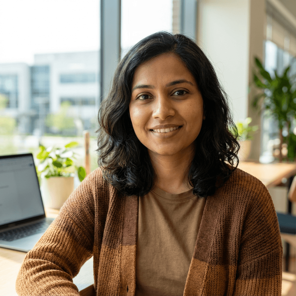 Priya Shah in professional attire